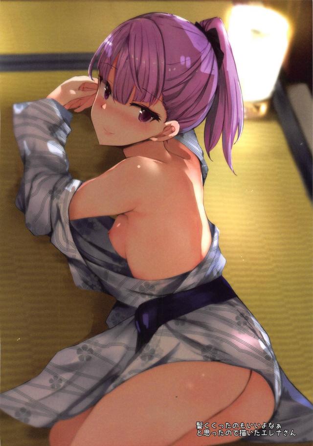 貧乳浴衣のエレナとツンデレエッチ <> 009