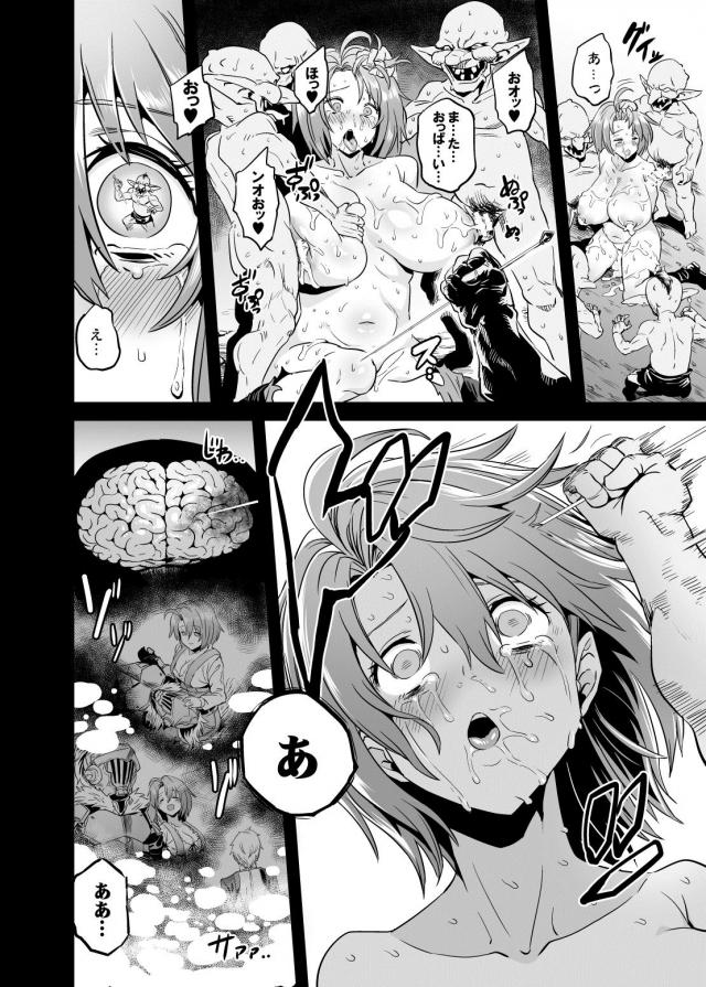 絶望の中、四肢切断ダルマ肉便器としてゴブリンどもの苗床にされる女たち <> 025