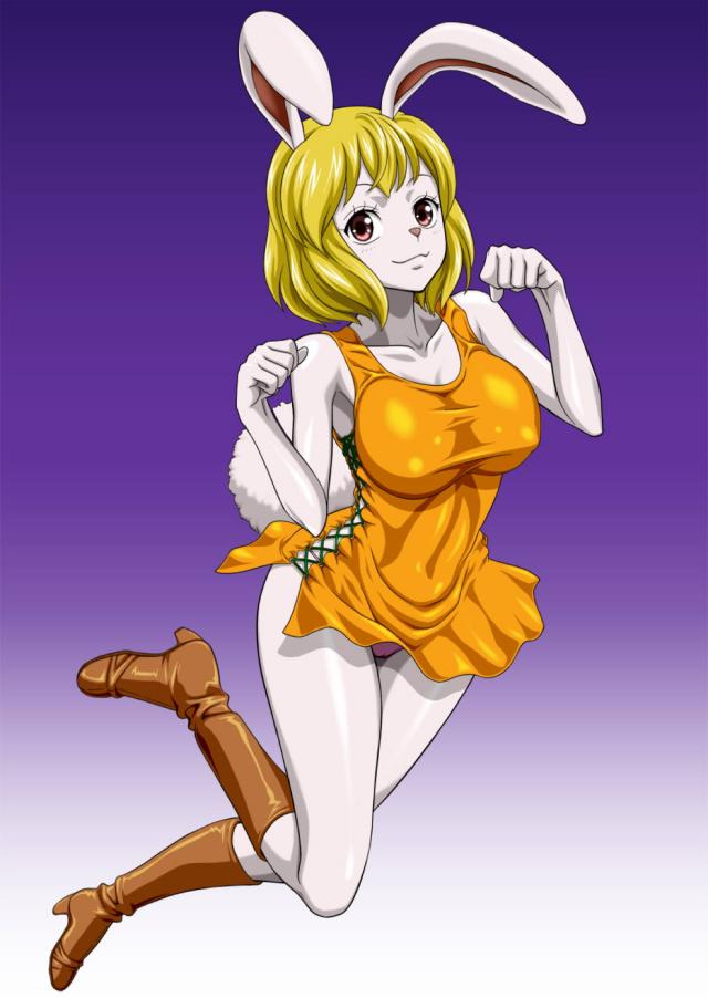 ミニスカワンピのウサ娘が乳首ポッチ <> 005