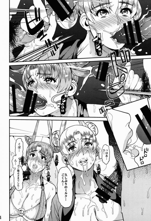 月野うさぎとちびうさは変態おじさん達に調教され牝豚になる! <> 015