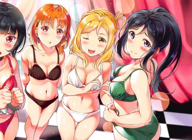 恥じらい顔がイイ！美少女アイドルたちの下着フルカラーイラスト集 <> 015