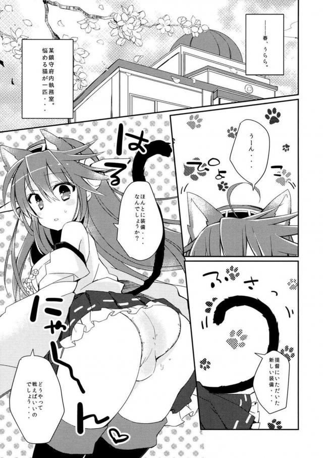 猫しっぽ付けて発情しちゃった榛名と全裸セックス <> 003