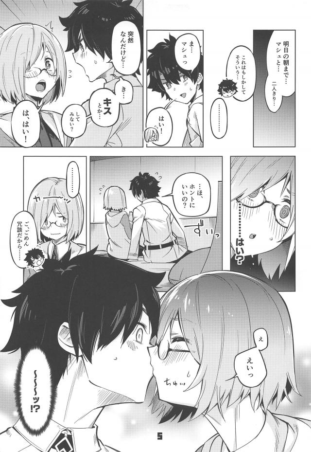 明日の朝までマシュと2人っきり。ヤることは一つ！ <> 004