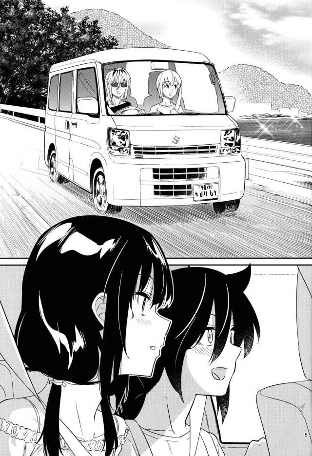 百合カップル2組が海へWデート！ <> 004