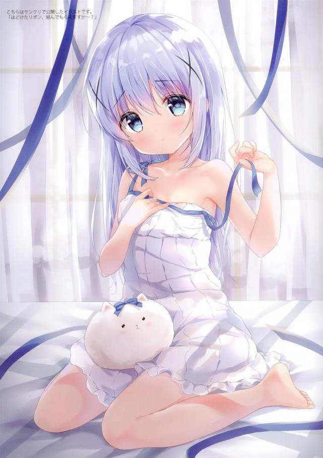ビキニ、うさ耳、三つ編み、ちっぱいミルクなチノちゃんフルカラーイラスト集 <> 008