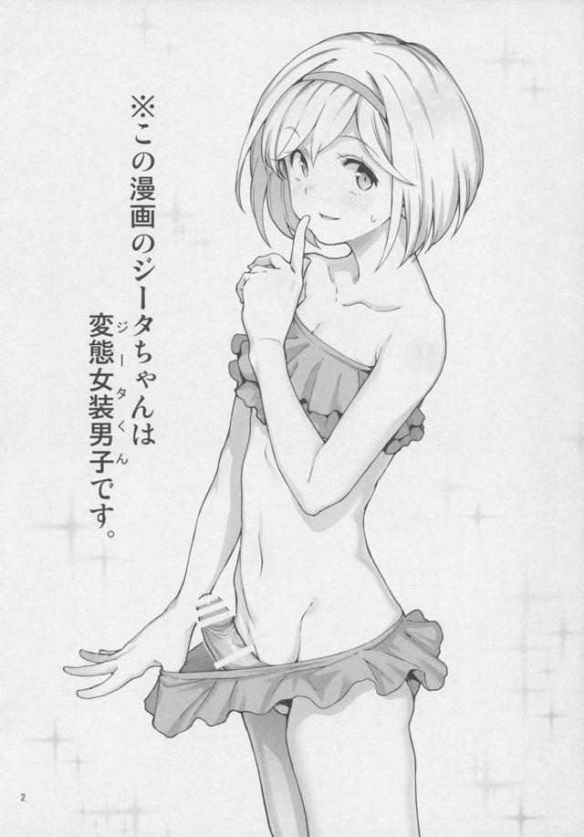 サラちゃんとふたなりジータが、真夏のビーチでドロドロ水着えっち <> 003