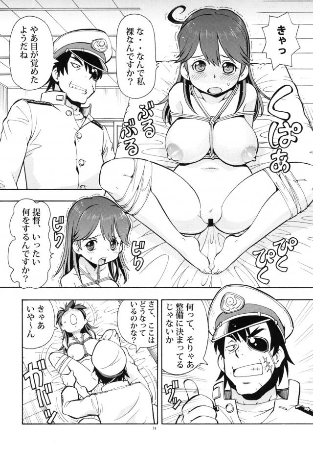 鬼畜提督に緊縛拘束状態でオナホセックスされちゃうロリ巨乳潮ちゃん。 <> 011