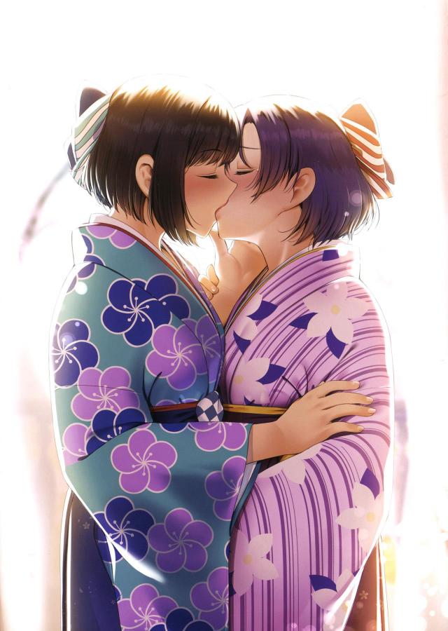 袴姿で茄子とほたるが濃厚百合えっち <> 005
