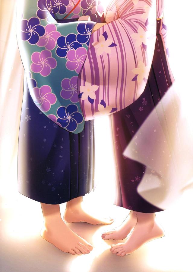 袴姿で茄子とほたるが濃厚百合えっち <> 006