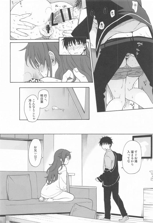 帰宅早々セックス始めちゃう千種兄妹☆妹のホットパンツ素股でイっちゃった！ <> 021