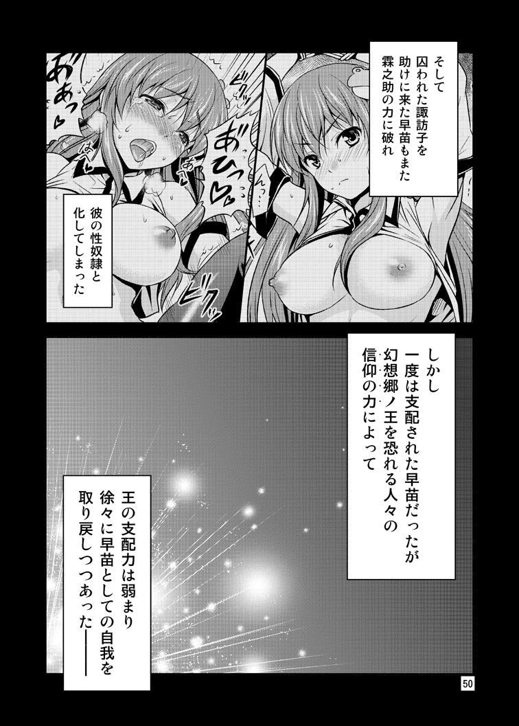 香霖堂事変により幻想郷を支配した森近霖之助が「霊夢・紫・魔理沙・早苗・諏訪子」を犯す！最初は強気な女たちも媚薬漬けにされ堕とされる！ <> 049