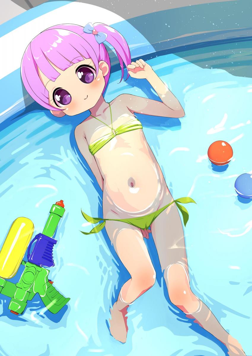 かわいいJSロリ娘真中のんちゃんのフルカラーイラスト集☆下着・ビキニ・全裸でグラビア撮影するのんちゃん <> 009