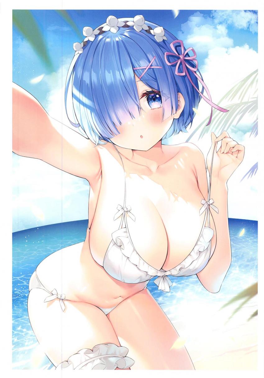 レムとイチャラブ主観ハメ撮りフルカラーで幸せになる本☆まずはレムの寝起きオナニーを撮影！お次は体育倉庫で制服子作り！スク水姿のレムとハメたり、バイト先でもセックスしちゃう！ <> 023