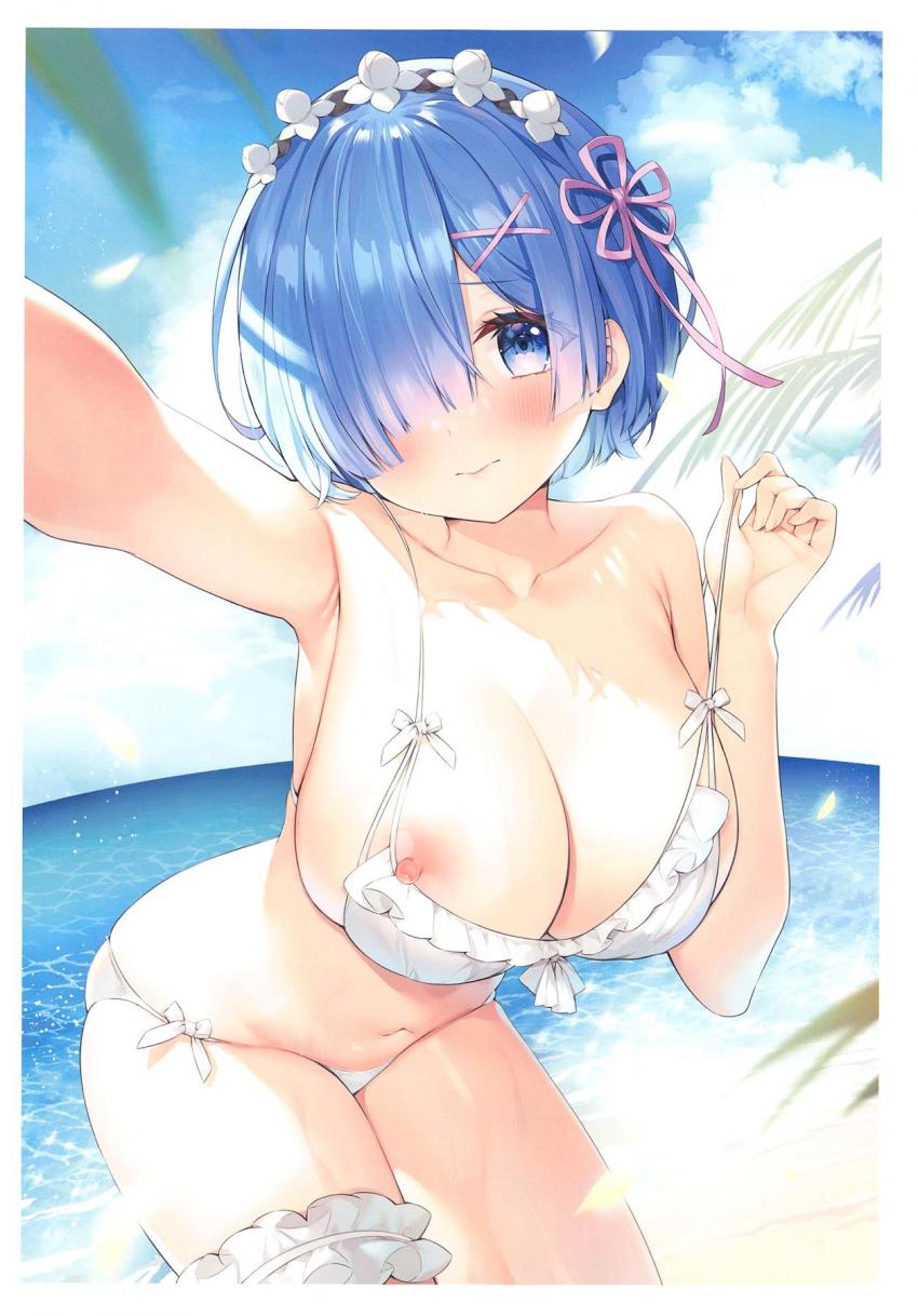 レムとイチャラブ主観ハメ撮りフルカラーで幸せになる本☆まずはレムの寝起きオナニーを撮影！お次は体育倉庫で制服子作り！スク水姿のレムとハメたり、バイト先でもセックスしちゃう！ <> 024
