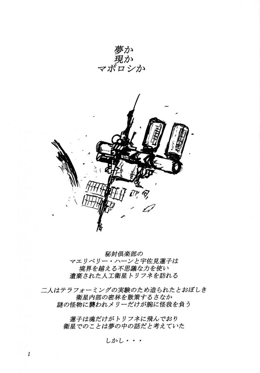 触手怪物に捕まってしまった蓮子とメリー。子宮を引きずり出されて、巨大触手チンポにめちゃくちゃに犯される！ <> 002
