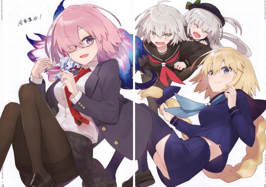 FGO非エロフルカラーイラスト集(制服姿のマシュ・Wジャンヌ・サンタリリィなど) <> 009