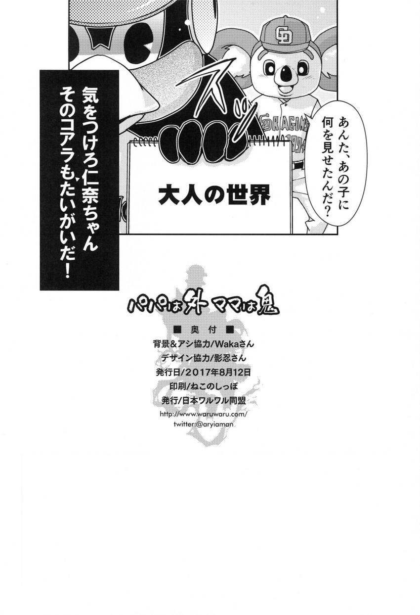 母親に金で男に売られるナナ(市原仁奈)ちゃん。されるがままマグロオナホ状態でパコられる彼女だったが、着ぐるみを着せた途端アイドルの仁奈ちゃんに！涙を流しながら強引に犯される！ <> 025