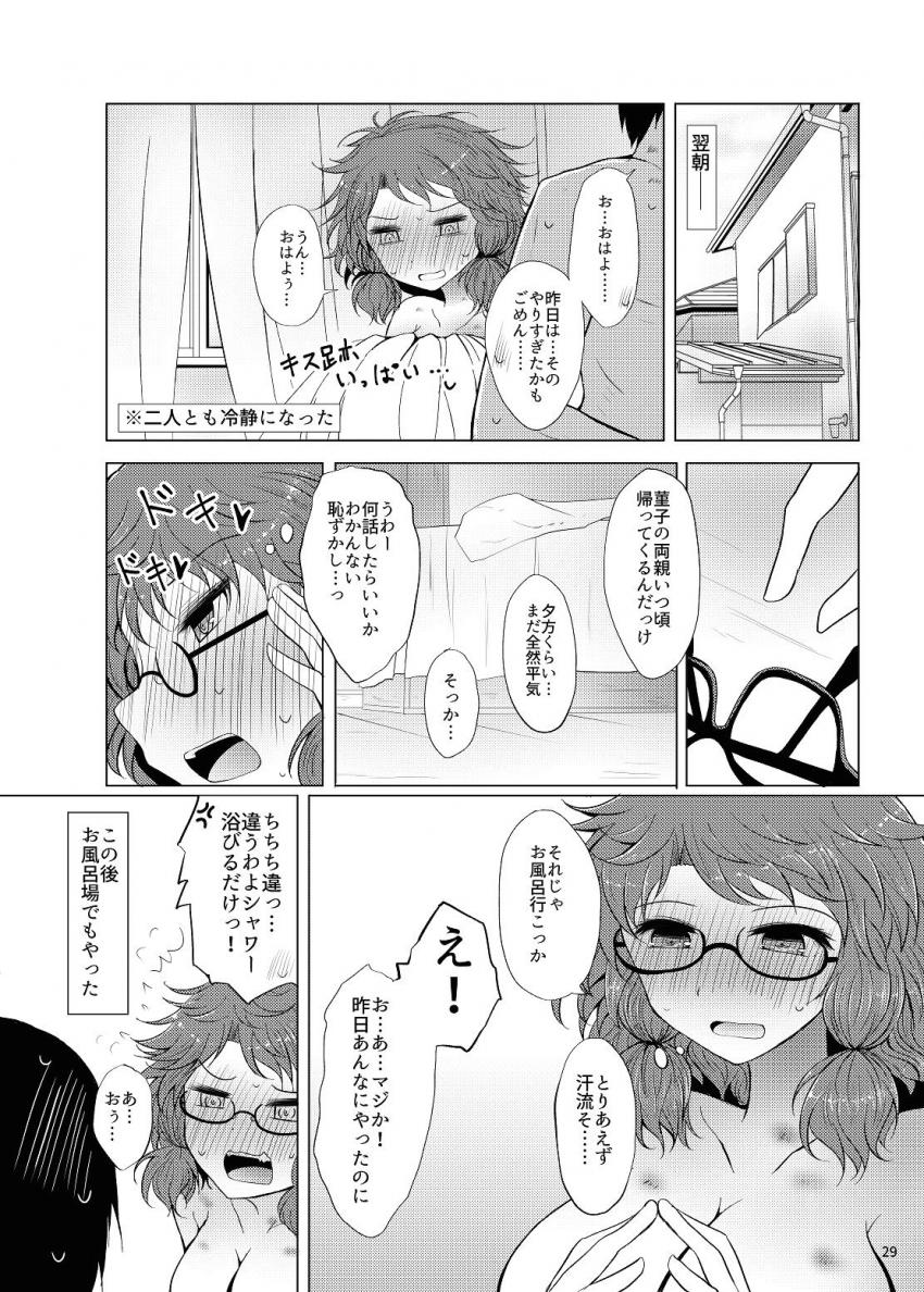 クラス男子に告白された菫子は付き合って3ヶ月後に彼を両親不在の自宅へ誘う。お互いに緊張する中セックスの快楽を知った菫子は一晩中セックスしまくる。 <> 028