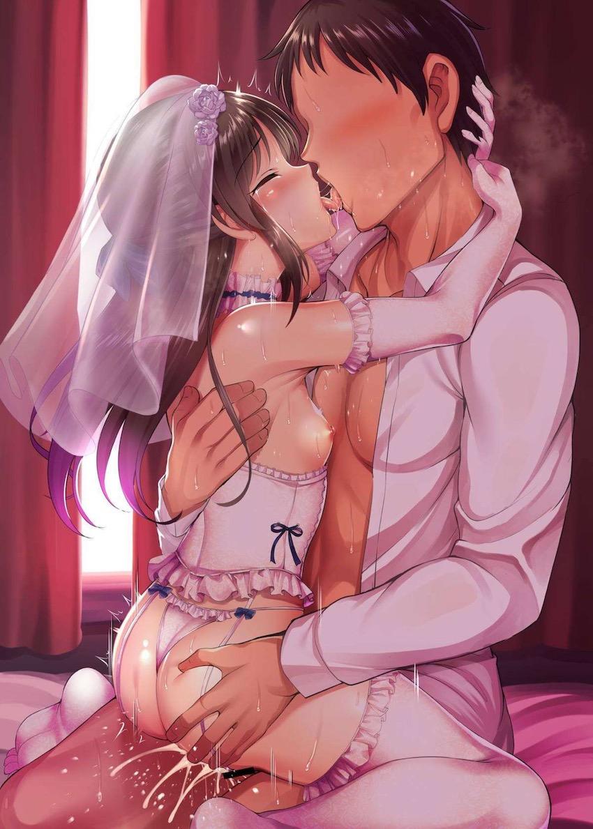 ウェディングドレス姿の橘ありすちゃんと対面座位でベロチュウ中出しセックス！ <> 004