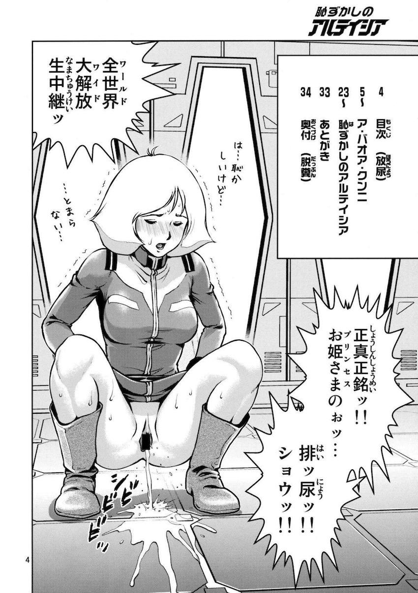 セイラさん大活躍！アムロとシャアの穴兄弟エロギャグファック！穴という穴から大噴火！ <> 003