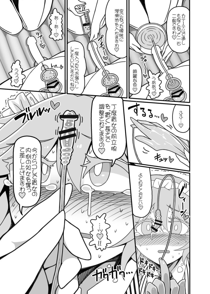 ふたなり咲夜がドレミー&華扇に鬼チンポとカテーテル使われてハードに前立腺調教される本 <> 005