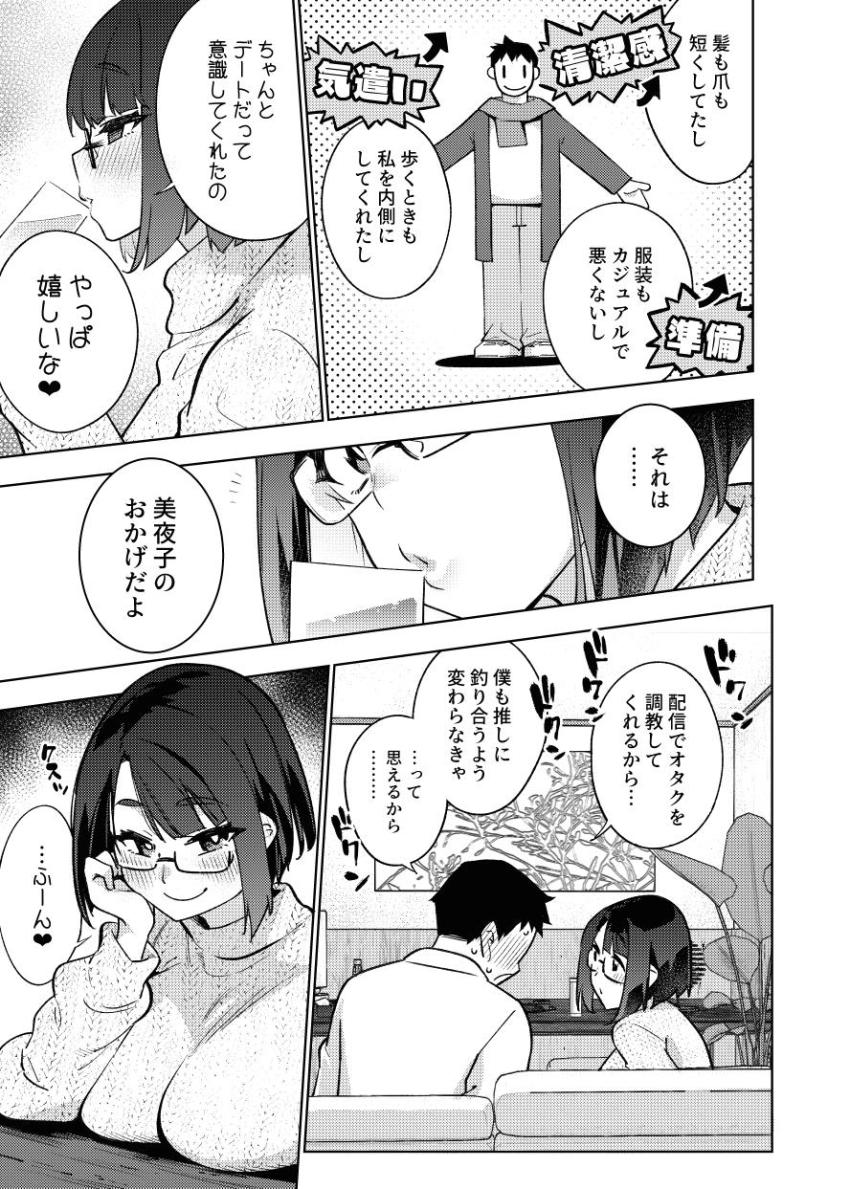 大好きなVTuber瀬戸美夜子と1日デートすることになったオタク。積極的な彼女にラブホへ誘われ夢の筆下ろしセックス！純情一途なオタクチンポで彼女の子宮をキュン堕ちさせちゃう！ <> 007