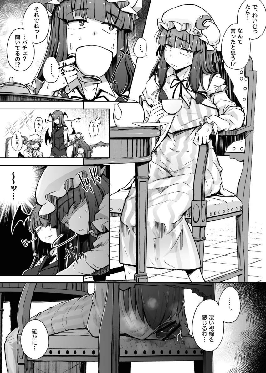 小悪魔の監視の目の影響でなかなか性欲発散できないパチュリーが時間停止魔法を習得し人里におりて男たちの生チンポをディルド代わりに変態セックスする！ <> 003