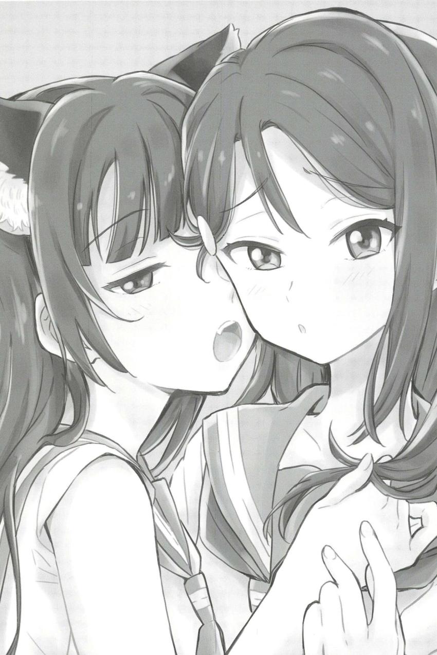 ふたなり獣人娘の善子に発情期がやってきた！下校途中に公衆便所に寄って性欲発散フェラ。興奮しているリリーの匂いに気づいた善子がリリーの処女マンコに初挿入！初交尾！ <> 002