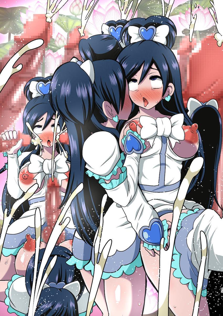 悪堕ちキュアサニーとビューティに拘束されてしまったキュアブラックとホワイト。改造ふたキュア腹ボゴファックされて子宮破裂寸前！超乳ふたなりミルクタンクに改造されてしまう！ <> 043