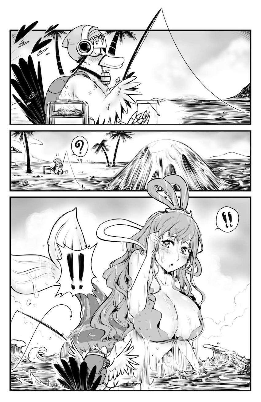 ワンピースヒロインたちがビーチで大乱交百合えっち！ <> 024