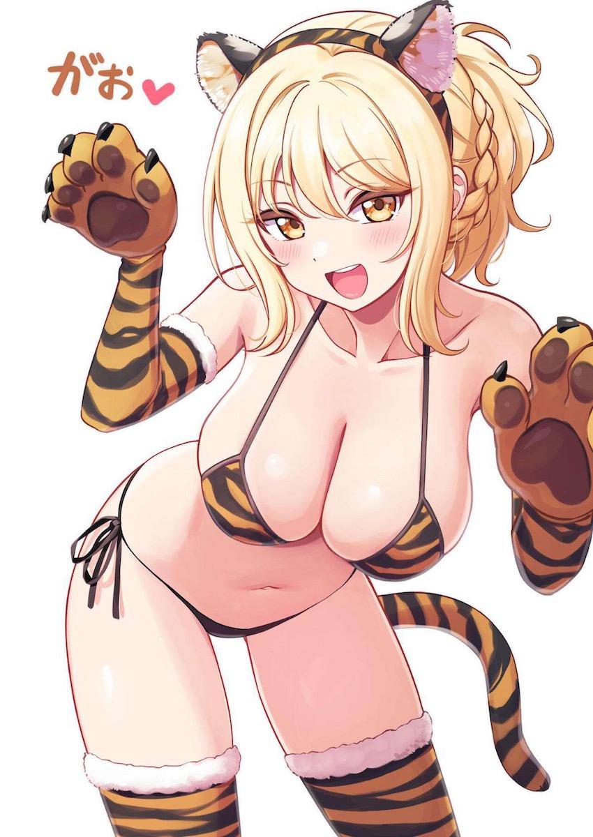 虎コスした発情スケベ娘の宮下愛と立ちバック中出し交尾！ <> 1