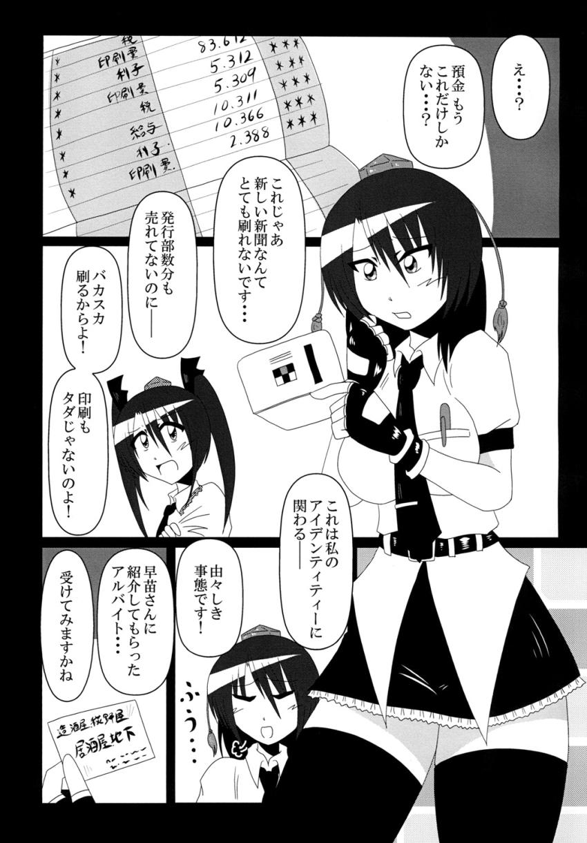 貯金が底をついた射命丸文が早苗に紹介された店でアルバイトをはじめます。 <> 003