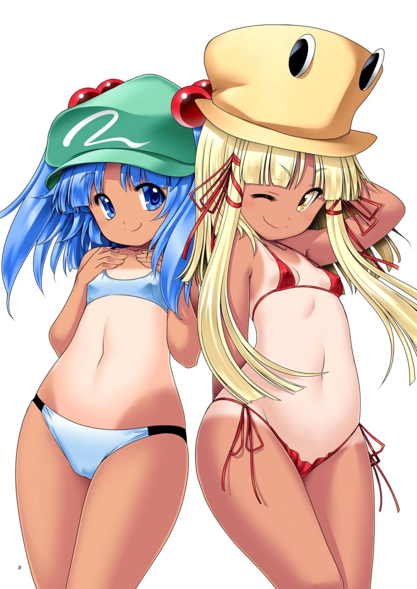 日焼けしたエロエロ褐色ロリ娘の諏訪子＆にとりの票集め枕営業 <> 002