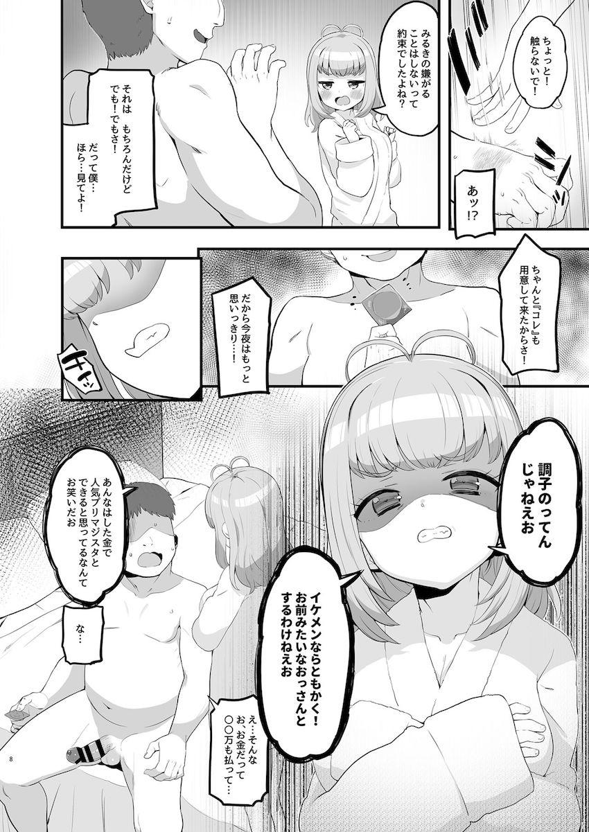 〇〇万円払ってやってきた童貞おじさんをパイズリ射精させてサッサと帰ろうとするみるきちゃん。話が違うと食い下がるおじさんを罵倒するみるきちゃんだったが、暴走野獣モードになっちゃったおじさんに処女マンコを強引に犯されてしまう！ <> 007