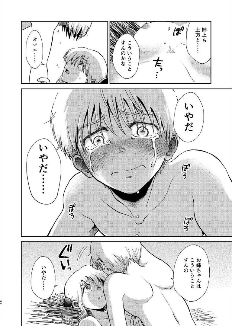 6年前の武州にタイムスリップした神楽は少年の総悟と出会う。なりゆきで沖田家に居候することになった神楽は総悟と体の関係を持ってしまう。 <> 082