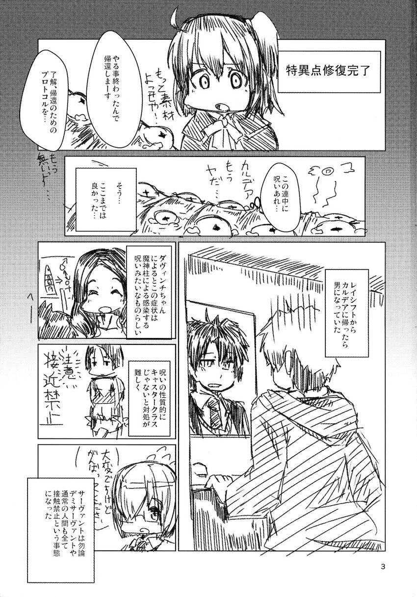呪いで男になっちゃったぐだ子を元に戻すためシバの女王がおちんちんしごいて精子搾り出す！ <> 003