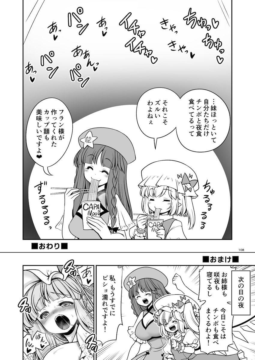 【描き下ろし含む100p超え総集編】合同誌や会場限定本をまとめた8本立て短編集☆おちんぽハメハメ大好きな幻想郷の女の子たちが次々登場する！ <> 108