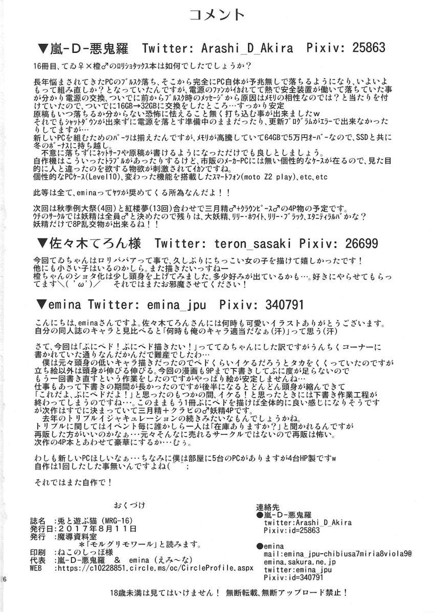 因幡てゐとショタ橙がはじめてのロリショタセックス初体験！気持ち良すぎて腰が止まらない！ <> 025