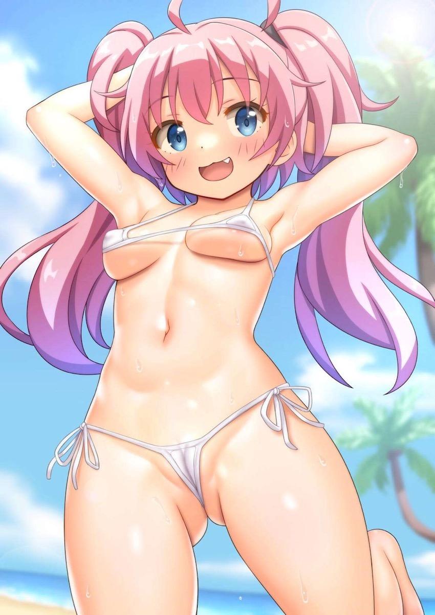 マイクロビキニ姿でバイブ突っ込んでポーズをキメるミリム <> 1