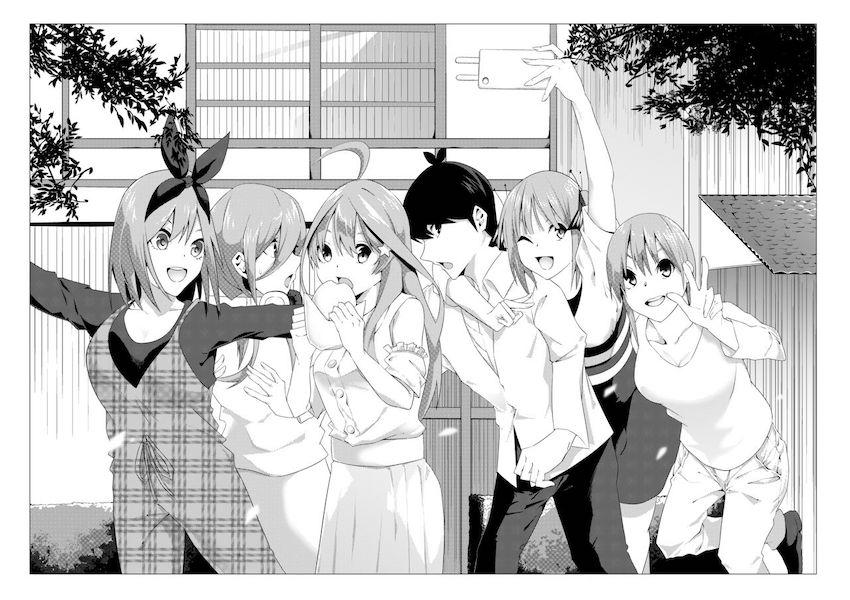 先に課題を解き終わった人からフータローとセックスできる！中野姉妹とハーレム6Pセックス！ <> 008