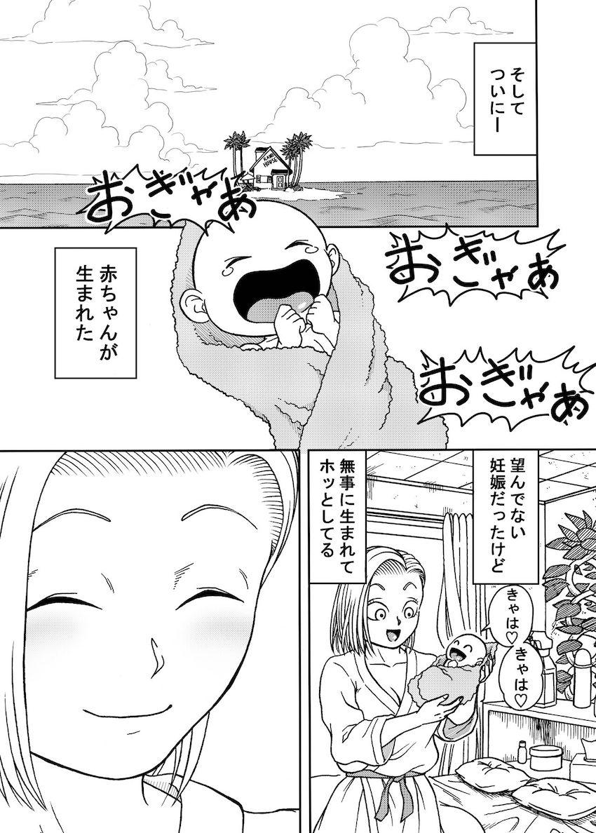 不倫セックスで18号に無理矢理中出ししまくって妊娠させた悟飯は、腹ポテ妊婦になっても構わずパコって中出し三昧！エッチな体に開発して自由気ままにパコりまくる無責任種付け性活！ <> 029