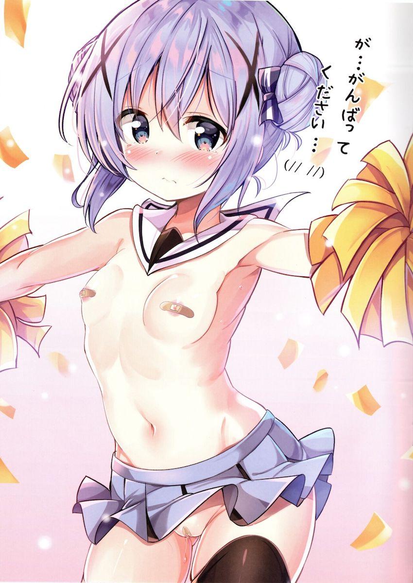 絆創膏貼ってポーズを決めるラビットハウスの可愛い女の子たち <> 012