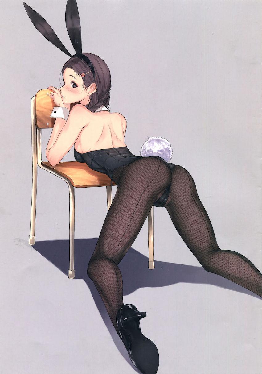 【美麗フルカラー】タイプの違う可愛いJK娘たちが学校でバニコス姿に。日常的だけど非日常なシチュエーションに究極のフェチシズムが生まれる！フルカラーイラスト集 <> 004