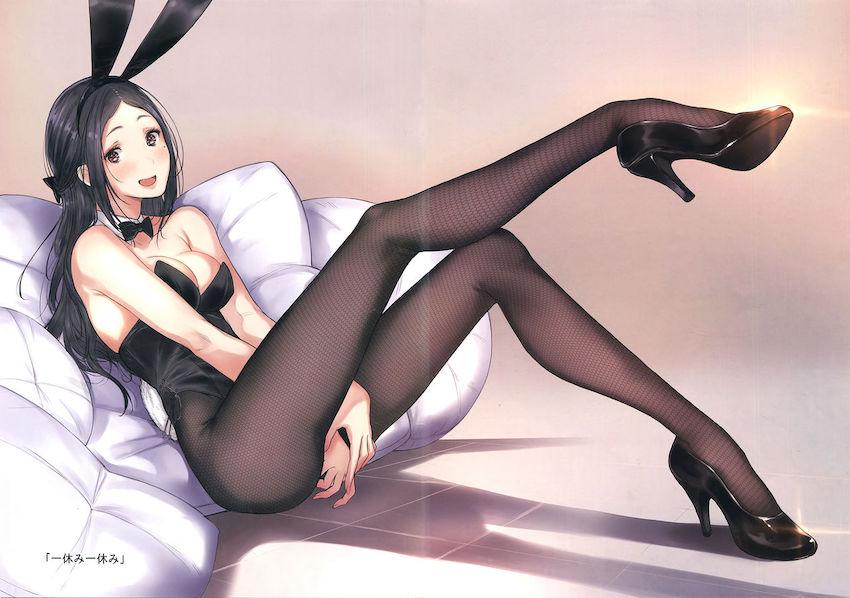 【美麗フルカラー】タイプの違う可愛いJK娘たちが学校でバニコス姿に。日常的だけど非日常なシチュエーションに究極のフェチシズムが生まれる！フルカラーイラスト集 <> 018