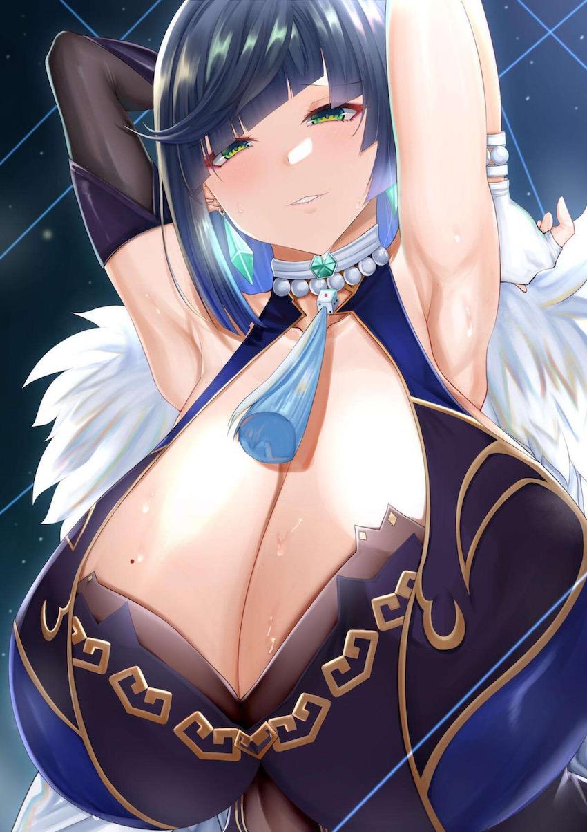 母乳が滴り落ちる陥没超乳の夜蘭 <> 005