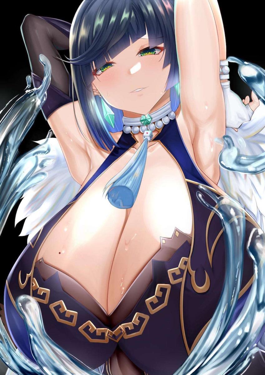 母乳が滴り落ちる陥没超乳の夜蘭 <> 010