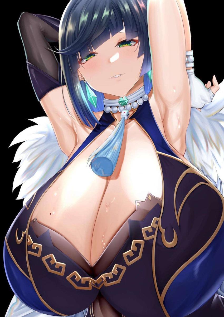 母乳が滴り落ちる陥没超乳の夜蘭 <> 012