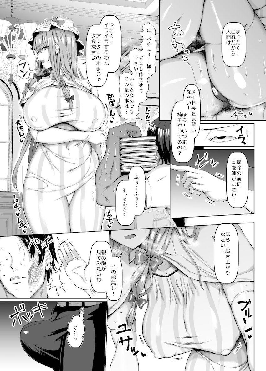 生意気高貴なパチュリー様がコキ使っていた使用人におちんぽで躾けられちゃう！魔力が使えない状態でむっつりスケベマンコを快楽調教されてマゾメス堕ち！チン媚び下僕に成り下がる！ <> 004