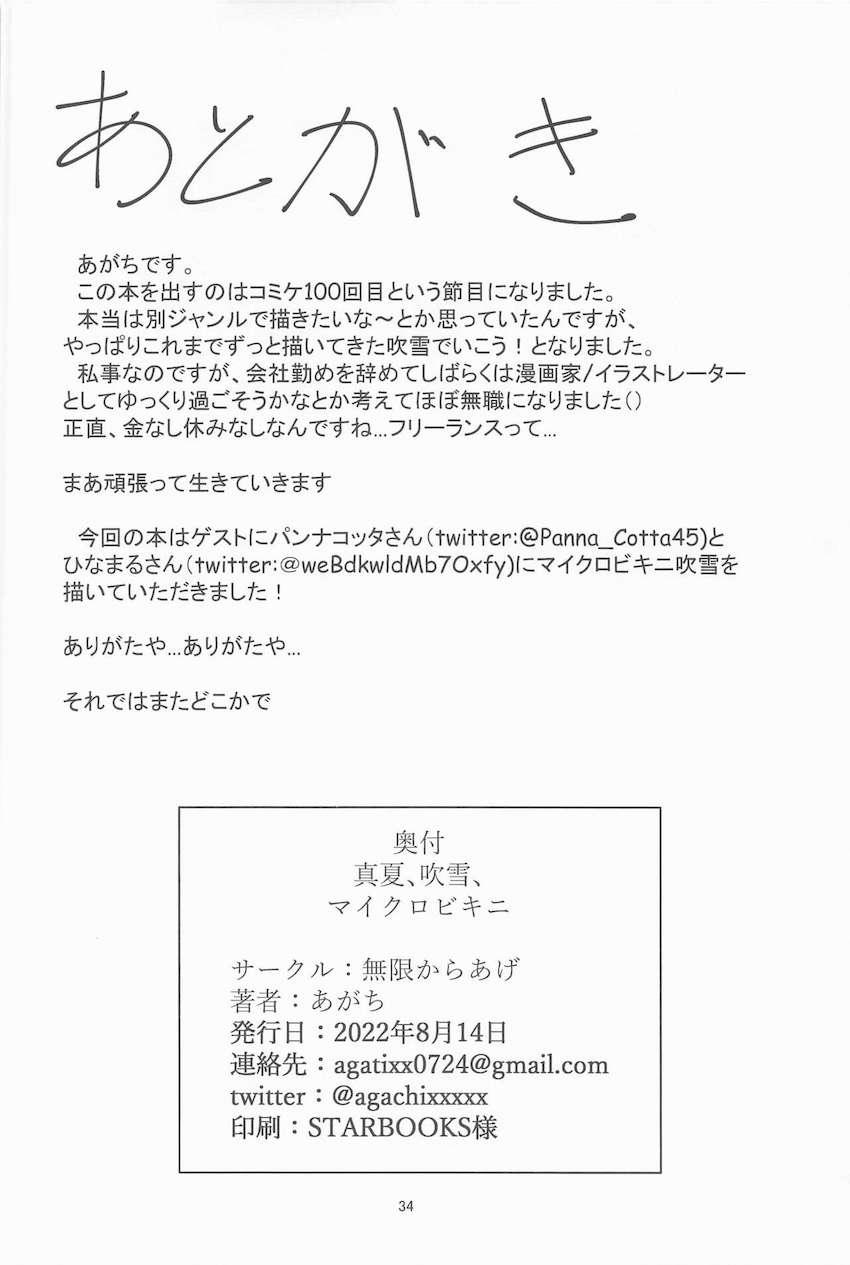 執務室が暑すぎてマイクロビキニになった吹雪が提督を誘惑して机下フェラ！しかし本番まで発展せず焦らされた吹雪は帰宅直後の提督を急襲して発情中出しセックス！ <> 033