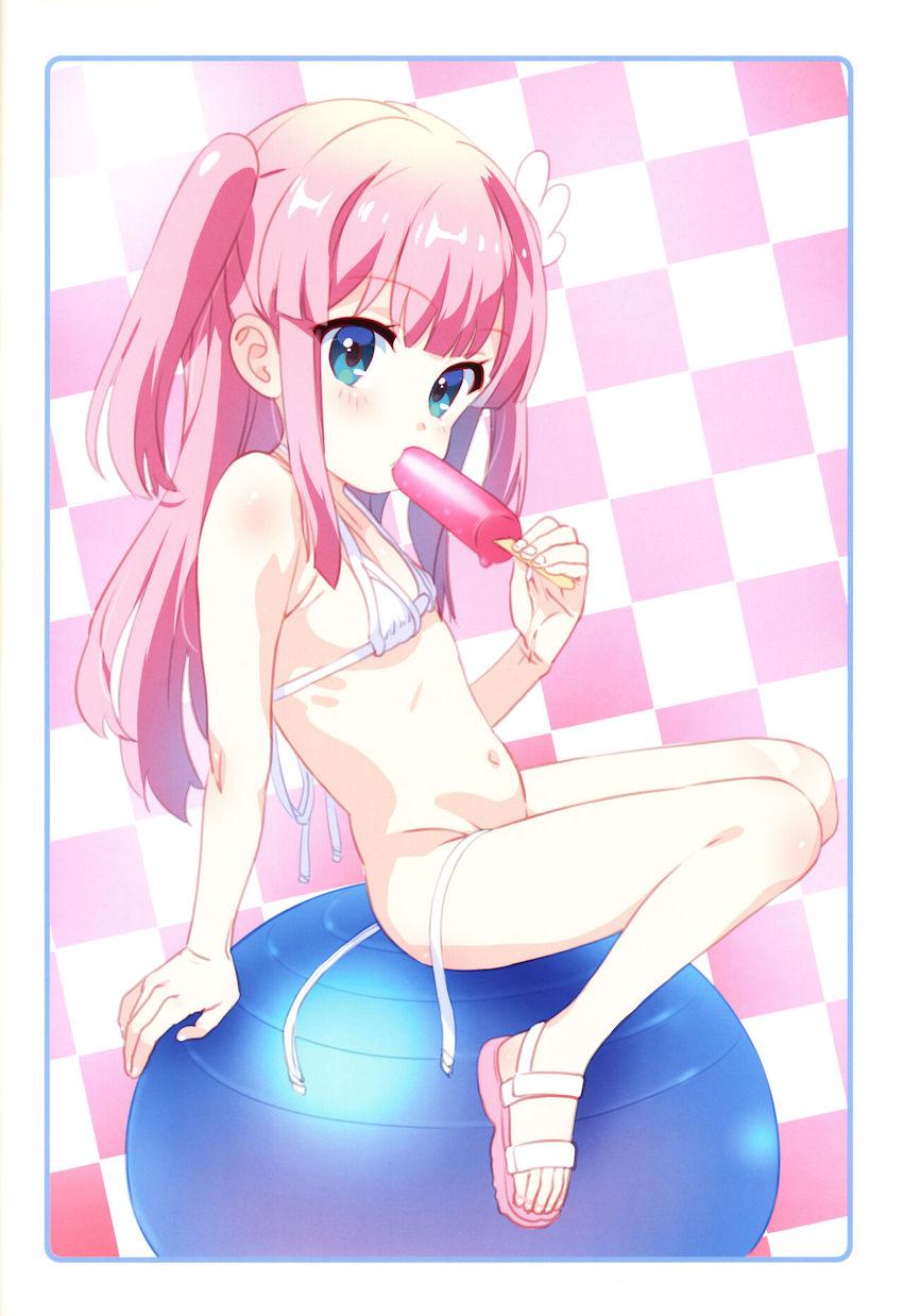 マイクロビキニ姿のつるぺたロリっ娘たちが眩しいフルカラーイラスト集☆エミリコ・千代田桃・乾紗寿叶・クルミ・ロキシー・姫坂乃愛 <> 004